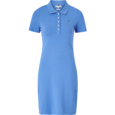 Slim-fit Kleider Tommy Hilfiger Damen 1985 Slim Pique Polo Dress SS WW0WW37853 Polokleider, Blau Blue Spell