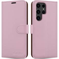 Samsung Galaxy S23 Ultra Wallet Cases iCatchy Rose Gold Samsung Galaxy S23 Ultra Wallet Phone Cover Not/Specified