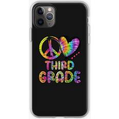 Famgem Phone Case Peace Love Third Grade Funny Tie Dye Back To School for iPhone Samsung 14 13 12 11 Plus Pro Max Galaxy S23 S22 Ultra Note 20 10