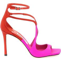 Jimmy Choo Satin Azia 95 Sandals - Red