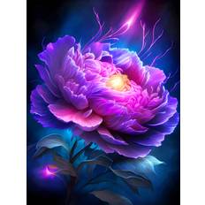 Arts & Crafts DIY 5D Diamond Painting Kits, Diamond Painting Kits for Adults, Flowers Diamond Painting by Number Kits Round Full Drill Picture Craft for Home Wall Art Decor 12 X 16 inch