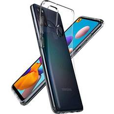 Mobile Phone Accessories TechGear Samsung Galaxy A21s Case [AirFlex] Crystal Slim & Light, Protective, Flexible Soft Gel TPU Cover with Soft Touch Keys
