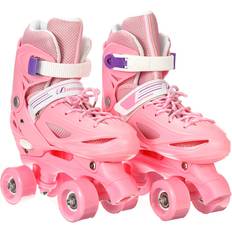 Kids Adjustable Wheel Quad Roller Skates Boots Rollerblades For Childrens Adult