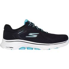 Skechers Vegan Go Walk Cosmic Waves Walking Trainers, Black/Turquoise