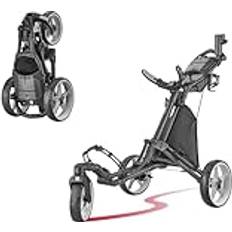 Caddytek Golf Trolleys Caddytek Unisex Caddylite One Swivel V8 Dark Grey Golf Push Cart Trolley