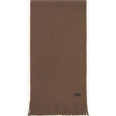 Green - Men Scarfs BOSS Raschel-knit scarf in responsible virgin wool Dark Green