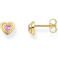 Pink Earrings Thomas Sabo Gold Heart Stud Earrings