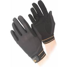 Shires Aubrion Kids' Leather Riding Gloves, Black