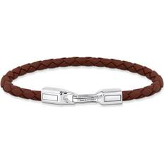 Unisex Armbänder Thomas Sabo Brown leather bracelet brown A2149-682-2-L21