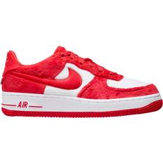 Nike air force pink NIKE Air Force 1 GS - Fire Red/White/Pink Foam/Light Crimson