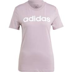 Morado - Mujer Camisetas Adidas Essentials Slim Logo T-Shirt - Multicolor Female