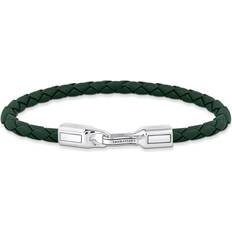 Unisex Armbänder Thomas Sabo Green leather bracelet green A2149-682-6-L21