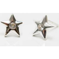 Simply Silver Recycled Sterling 925 Mini Star Stud Earrings