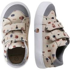 Vertbaudet Baby Stoffsneakers mit Klettriemchen beige