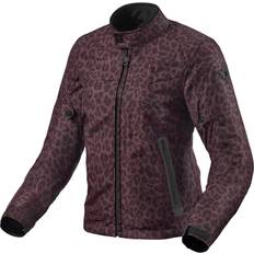 Motorcykeludstyr Rev'it! MC-Jakke Shade H2O - Leopard/Rød Dame