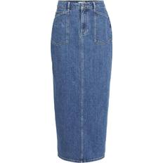 Denim/Jeanstyg Kjolar Object Collectors Item Objthylane Long Denim Skirt Blue Denim