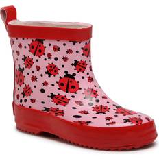 Velcro Bottes en caoutchouc Playshoes Bottes Courtes Coccinelles - Rouge