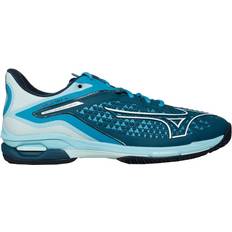 Suede Racket Sport Shoes Mizuno Wave Exceed Tour Clay Court Shoe Men dark_blue