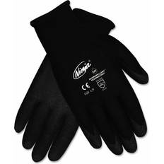 Work Gloves MCR Safety Ninja Hpt Pvc Coated Nylon Gloves, Medium, Black, Pair CRWN9699M Black