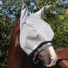 Fleece Grooming & Care Amigo Fly Mask with Ears Pony Silver/Navy