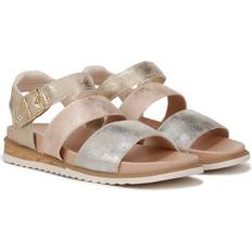 Beige Sandalen Dr. Scholl's Dr. Scholl's Kids' Island Glow Sandal Little/Big Kid Sandals Metallic Gold Faux Leather Drsch 1.0