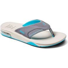 Boys - White Sandals Reef Boys' Fanning Slide Sandals Grey Heather/Aqua/Oak