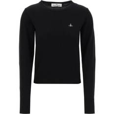 Cashmere Cardigans Vivienne Westwood Bea Cardigan With Logo Embroidery - Black