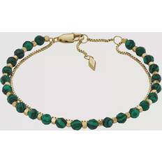 Fossil Jewelry Fossil All Stacked Up Malachite Beaded Bracelet Green