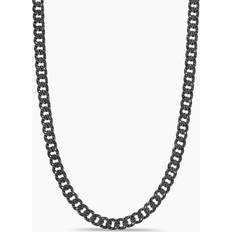 David Yurman Men Necklaces David Yurman Men's Curb Chain Necklace with Diamonds in Silver, 6mm, 22"L