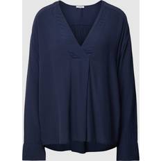 Esprit Dame Tøj Esprit Bluse Ski V-Neck Blouse Blå