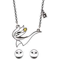 Disney Jewelry Sets Disney Nightmare Before Christmas Female Crystal Necklace & Stud Earring Set