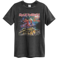 Iron Maiden Amplified men's to the hills t-shirt, grey charcoal cc size: Grau