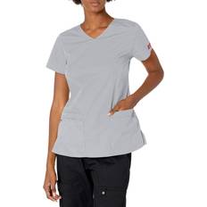 Dickies Work Tops Dickies Women's Eds Signature V-Neck Scrub Top With Pen Slot Gray 85906