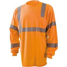 Work Tops OccuNomix Hi-Vis Orange Wicking Birdseye T-Shirt Long Sleeve