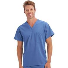 Work Tops on sale Jockey Big & Tall Unisex Scrub Top, Men's, XXL, Blue