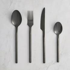 Dunelm Montreal Black 16 Cutlery Set 16pcs