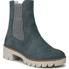 Rieker Damen Chelsea Boots Rieker Stiefeletten X5780-14 Blau