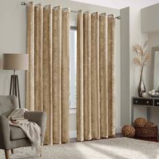 Curtains & Accessories Oxford Homeware Beige, 90"