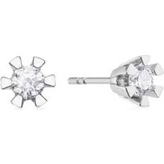 Aagaard Smykker Aagaard kt hvidguld Eternity grab ørestikker med x 0,1,0 ct Diamanter