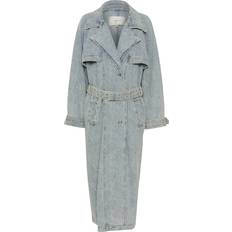 Viskose Mäntel Gestuz GiannaGZ trenchcoat Blue/white marble