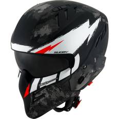 Pilothjelm Armor Hi Volt - Matsort/Hvid