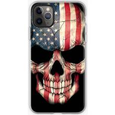 Famgem Phone Case American Flag Skull for iPhone Samsung 14 13 12 11 Plus Pro Max Galaxy S23 S22 Ultra Note 20 10