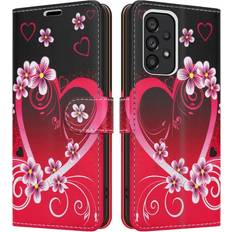 iCatchy Pink Heart Samsung Galaxy A53 5G Phone Wallet Leather Case