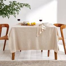 Beige Tablecloths Dunelm Linen Blend Natural Tablecloth Beige