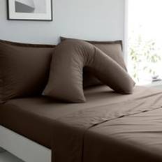 Brown Pillow Cases Dunelm Pure Cotton V-Shaped Pillow Case Brown