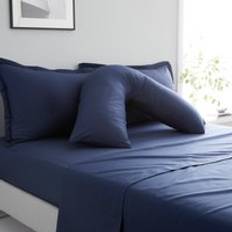 Luxe Cotton V-Shaped Pillow Case Blue