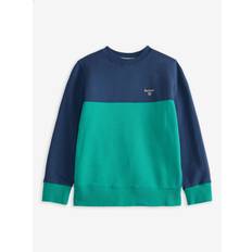 Barbour Kids' Benjamin Crew Neck Sweatshirt, Navy/Green