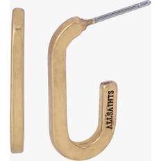 Brass Earrings AllSaints Minimal Oval Open Hoop Earrings