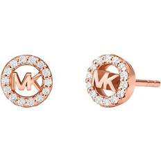 14k - Woman Earrings Michael Kors 14K Rose Gold Sterling Silver Logo Stud Earrings, One Colour, Women