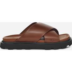 UGG Brown Slides UGG Capitelle Crossband Slide - Cognac